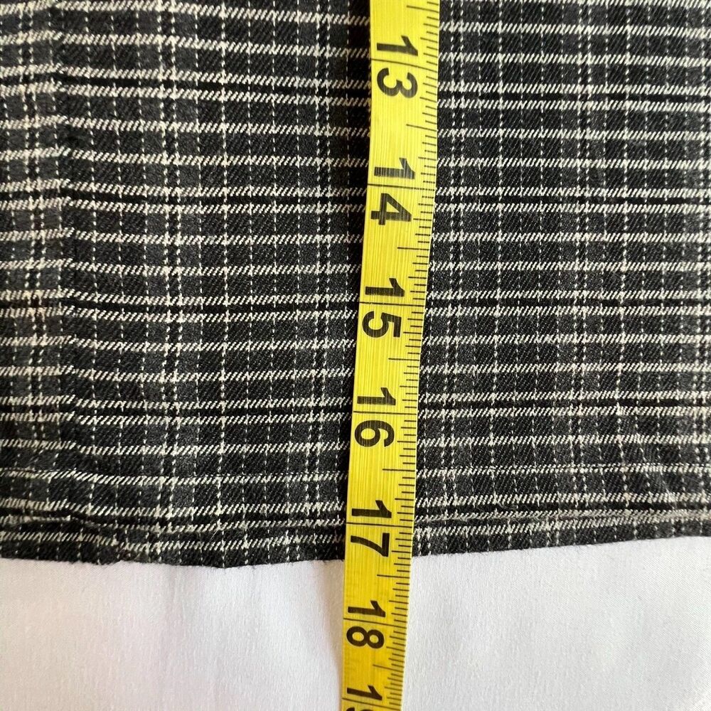 Y2K Plaid Mini Skirt Women 12 Black Gray Dark Academia Schoolcore Classic Preppy - Picture 8 of 11